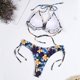 thumbnail image 5 of Traje de baño de 2 piezas para mujer, trajes de baño para mujer, bikini de moda con estampado floral, tirantes de encaje y abertura, traje de baño para mujer, 5 of 9