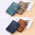 thumbnail image 1 of serony Fashion Women Wallets Solid Color PU Short Design Card Holder Zipper Hasp Purse Simple Style Handbag Coin Keys Bag Red, 1 of 9