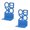 Blue, variant on 2Pieces Metal Book Ends for Desk and Shelf Hollow Letter Bookends Heavy Duty Bookends Slip Resistant Book Support