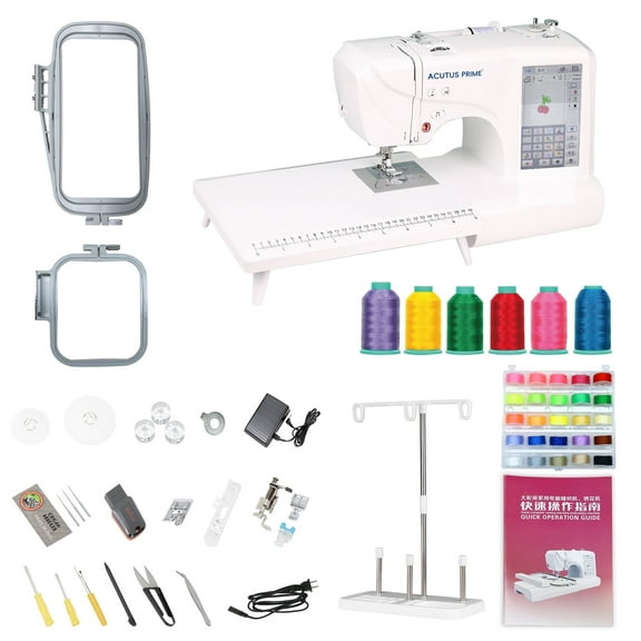 WONYO ES5 Embroidery Machine 4x9.25" Area, 7" Touch Screen with kit