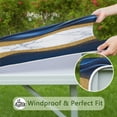 thumbnail image 6 of Blue Marble Gold Wave Pattern Square Fitted Tablecloth with Elastic Edge,Square Table Cover,Washable Elastic Table Cover for Home Kitchen Party Decor 36"x36", 6 of 6