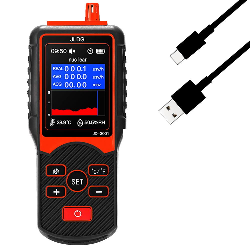 Portable Digital Geiger Counter Radiation Detector With Data Logging
