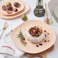 thumbnail image 3 of Stone + Lain Delilah Porcelain Collection Dish Set, 6 Dinner Plates Service for 6, Pastel Orange, 3 of 6