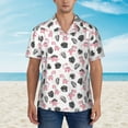 thumbnail image 4 of Daiia Cute Dinosaur Hawaiian Shirt for Men Gentle Cotton Regular Short Sleeve Casual-XX-Large, 4 of 9