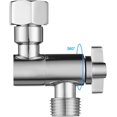 thumbnail image 1 of Adaptateur d'Extension de Douche Shiqi, Adaptateur d'Angle de Douche Pivotant Réglable à 360° pour Bras de Douche Fixe et Pluie, Connecteur d'Angle de Bras de Douche Universel (Chrome), 1 of 4