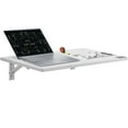 thumbnail image 6 of KFFKFF Wall-Mounted Folding Desk, 23.62" x 15.75" Drop-Down Table, Space-Efficient Floating Desk with Metal Bracket, Multi-Use Foldable Desk, Perfect for Office, Kitchen, Dining, Bar - White, 6 of 9