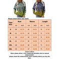thumbnail image 2 of LUXUR T-shirt Imprimé Sweat-Shirt Manches Longues Pull Coupe Ample Tops Col Rond Bleu XL, 2 of 2