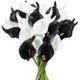 thumbnail image 2 of 40Pcs Bouquet de Boda Nupcial Arreglo de Flores Artificiales de PU (Blanco Y Negro), 2 of 5