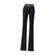 thumbnail image 2 of Pantalones vaqueros de mezclilla de moda para mujer con bolsillos, cintura alta, cómodos, rectos negro, 2 of 9
