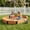 Octagon Sandbox-Reddish Brown, variant on Wooden Kid's Adirondack Chair for Indoor and Outdoor, Natural Cedar Patio Lounge Chiar for Kids