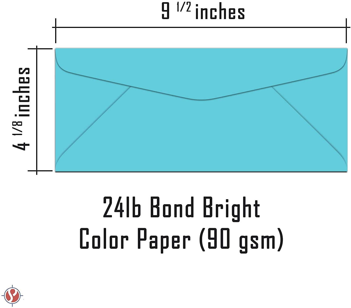 Light Blue #10 Business Color Mailing Envelopes | 4 1/8 X 9 ½ inches | 24lb Bond Bright Color Paper (90 GSM) | 50 Envelopes Per Pack