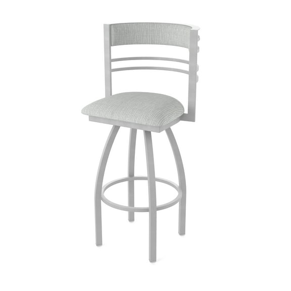 860 Hunter 36" Swivel Bar Stool with Anodized Nickel Finish and Graph Alpine Seat and Back