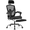 Black, variant on Office Computer Desk Chair, High-Back Ergonomic Mesh Swivel Chair with Lockable Recline, Adjustable Lumbar Support, Retractable Footrest & Padded Arms for Home Office, Study, and Gaming, Black