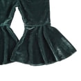 thumbnail image 4 of Seyurigaoka Kids Baby Girls Velvet Bell-Bottoms Long Flared Trousers Casual Elastic Waist Pants, 4 of 6