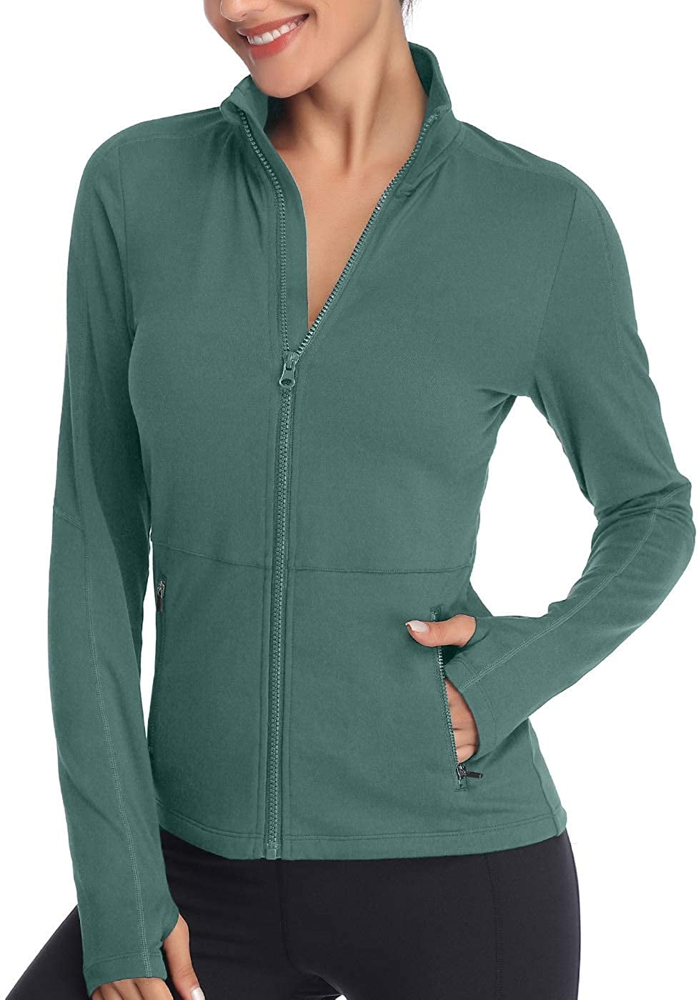 womens workout zip up