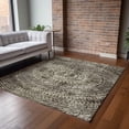 thumbnail image 6 of Addison Rugs Mayfield Washable Transitional Medallion Brown Rectangle Rug, 3' x 5', 6 of 6