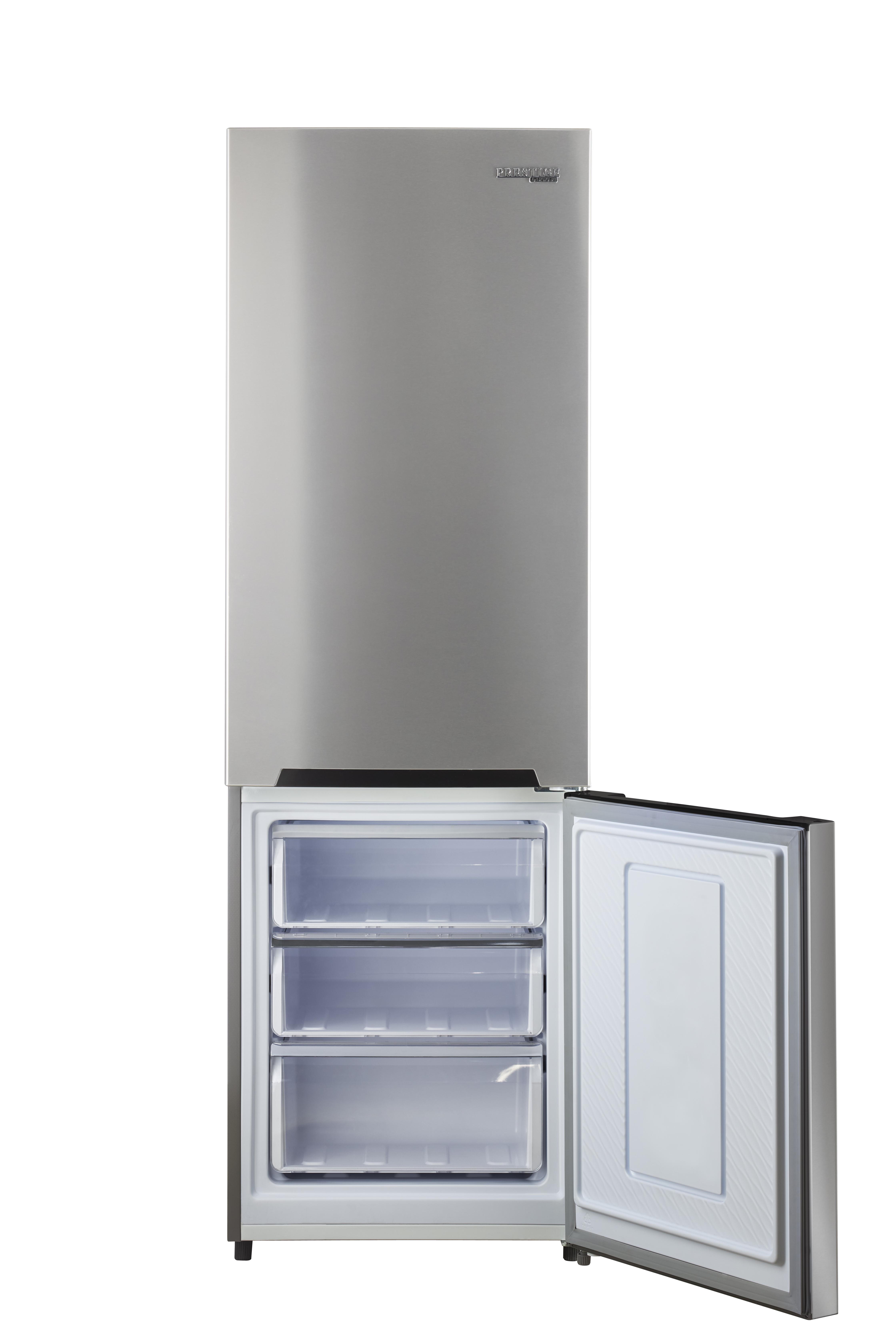 Unique Prestige 21.6" Frost Free 11.7 cu/ft Freestanding Bottom Freezer Refrigerator in Stainless Steel, ENERGY STAR Certified