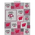 thumbnail image 2 of University of Wisconsin Heather Grey Printed Fleece Fabric-Sold by the Yard, 2 of 2