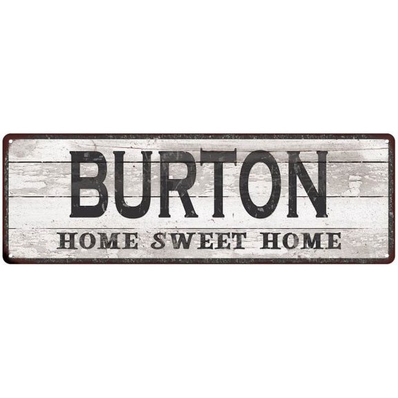 BURTON Home Sweet Home Country Look Gift 6x18 Metal Sig 206180045441