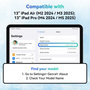 Protescreen Paper feel Screen Protector for iPad Air 13(2024/2025) & Pro 13(2024/2025), Premium AR Anti-Reflective Paper Texture Matte Film for Writing Drawing Notes, Apple Pencil Support
