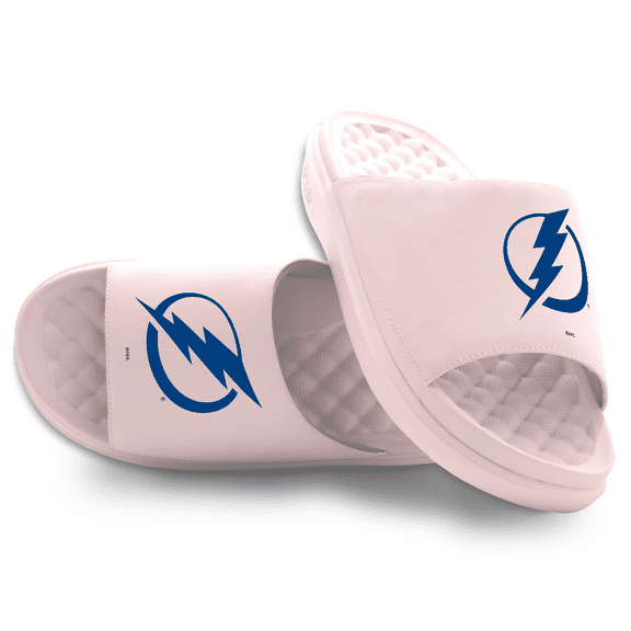 Youth ISlide Pink Tampa Bay Lightning Primary Motive Slide Sandals