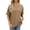 Khaki, variant on WREESH Oversized Women's T-Shirts Solid Color Short Sleeve Crew Neck Tops for a Loose Fit Navy