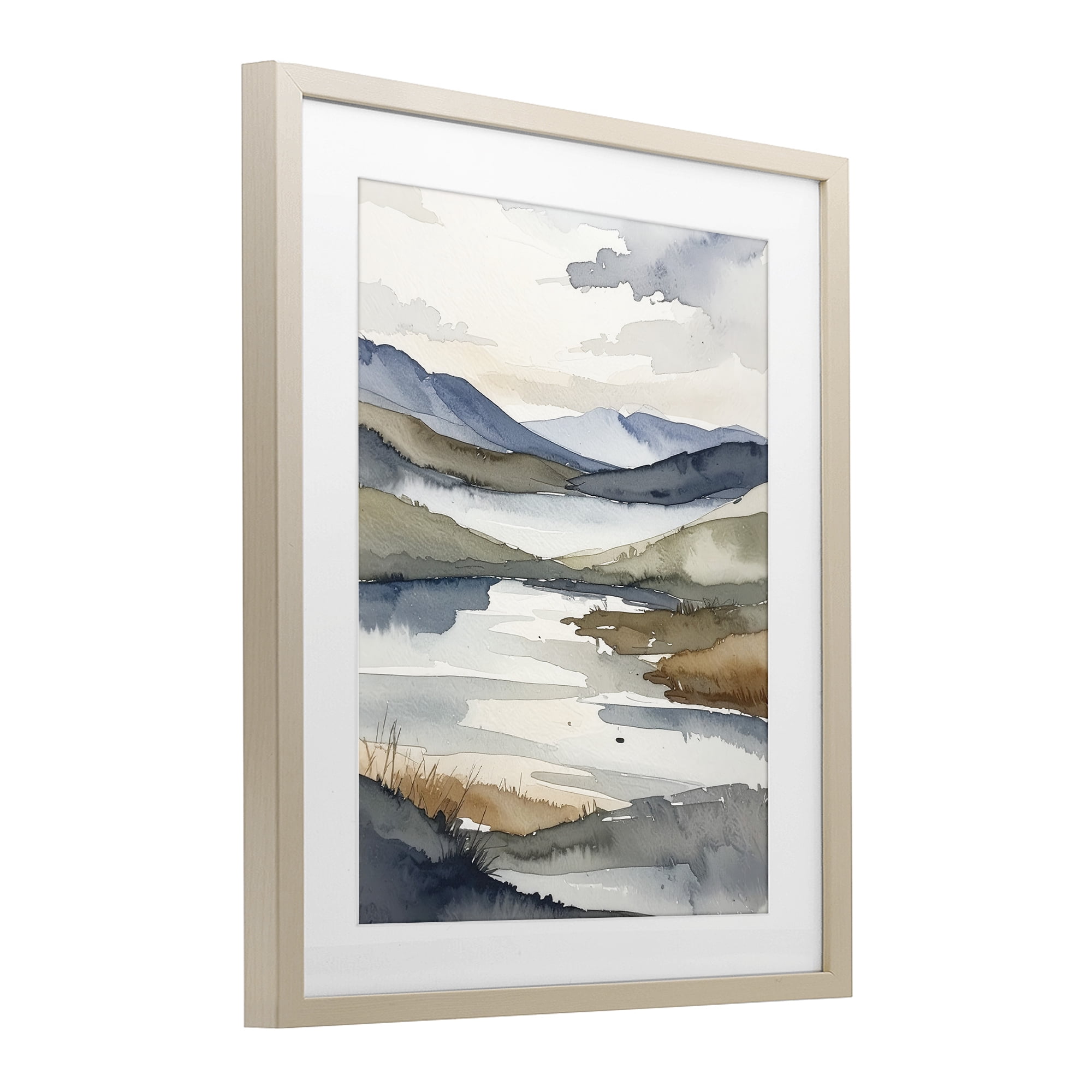 Stupell Industries Flow Of Water Pond Birch Framed Print Under Glass, design by Alonza Saunders