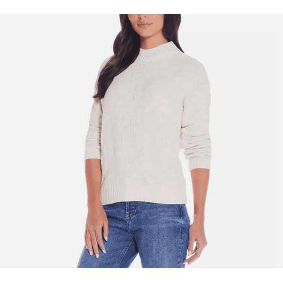 Weatherproof Vintage Women's Chenille Holiday Sweater, Cream, Medium