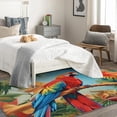 thumbnail image 4 of Parrot Rugs for Living Room - 3x5 Rug - Parrot Rug - Macaw Area Rug - Tropical Bird Rugs - Macaw Parrot Carpet, 4 of 7