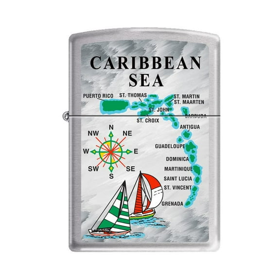 Zippo Lighter-Sailing Brushed Chrome Windproof Lighter #Z5420