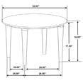 thumbnail image 6 of Pemberly Row Round Marble & Wood Coffee Table in White and Natural, 6 of 6