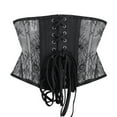 thumbnail image 4 of Luxalzxs Mesh Corset Waist Trainer for Women Gothic Underbust Corset Lace Up Waist Cincher Shapewear Hourglass Body Shaper, 4 of 4