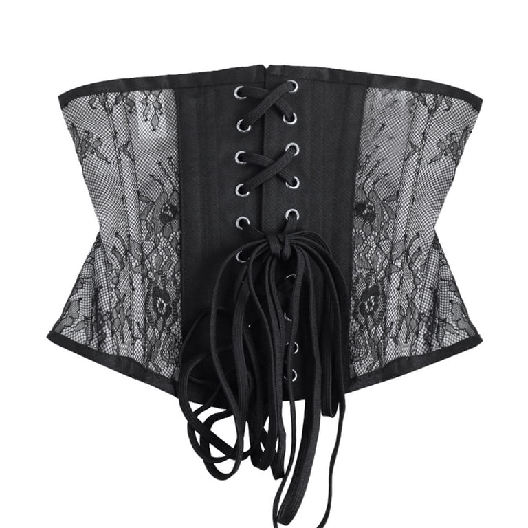 3244 Sheer Lace Corset Belt For Women Underbust Boned Up Transparent Puawkoer Women  main image 4