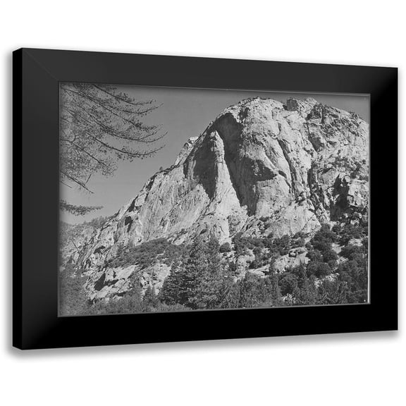 Adams, Ansel 14x12 Black Modern Framed Museum Art Print Titled - North Dome, Kings River Canyon, proposed as a national park, California, 1936