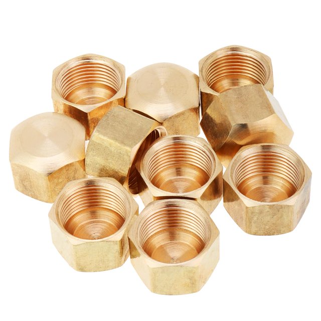 Tapa de compresión LTWFITTING de latón de 3/8" - paquete de 10