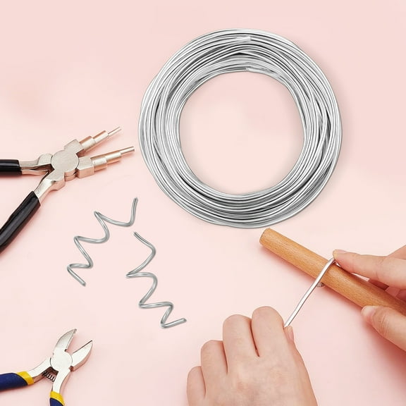 FOLOYORI Floral Flexible Wire Aluminum Wire Silver 1 Roll For DIY Projects