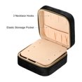 thumbnail image 4 of Unique Bargains Travel Jewelry Case, Small Jewelry Organizer Portable Mini Jewelry Box with Mirror Square Style 2, Black, 4 of 5