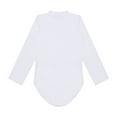 thumbnail image 4 of Aiihoo Kids Girls Fleece Gymnastics Leotards Long Sleeves Nude Undergarment Leotard Ballet Dance Dancewear White Mock Neck 15-16, 4 of 7