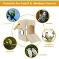 thumbnail image 2 of Vehomy Bird Nest Box Parakeet Breeding Nest Box Bird Nest House Wooden Acrylic Transparent Breeding Box for Finch Lovebirds Cockatiel Budgie Conure Parrot, 2 of 7