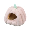 thumbnail image 1 of Nido para gatos semicerrado, acogedor, con forma de calabaza de invierno, colchón para mascotas Rosa, 1 of 8