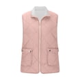 thumbnail image 6 of Hvyesh Women Puffer Vest Casual Fleece Lined Stand Collar Sleeveless Jacket Warm Winter Zip Up Waistcoat Sherpa Gilet Outerwear with Pockets, 6 of 9