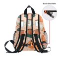 thumbnail image 5 of FORMRS School Backpack with Front Zippered Pocket 12" Student Travel Daypack, Pink Fall Coffee, 5 of 6