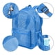 thumbnail image 4 of Mochila grande de malla - Bolsa de playa de nylon transparente para piscina, picnic, acampada y compras - 43x32x15cm - Gris o azul, 4 of 8