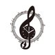 thumbnail image 3 of Reloj de pared con notas musicales, decoración de pared para el hogar, fácil de leer, reloj colgante de acrílico 30 cm, 3 of 9