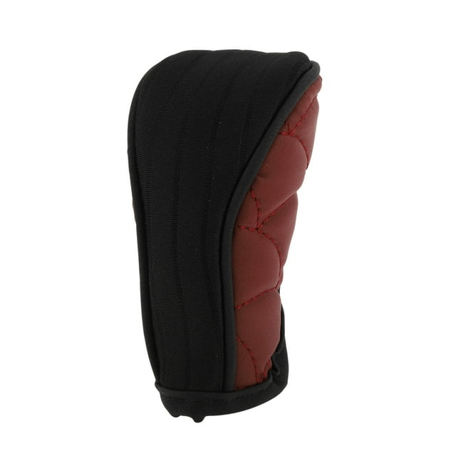 Cubierta de pomo de cambio de marcha única para automóvil SUV camión RV cremallera protector de palanca de cambios PU poliéster rojo