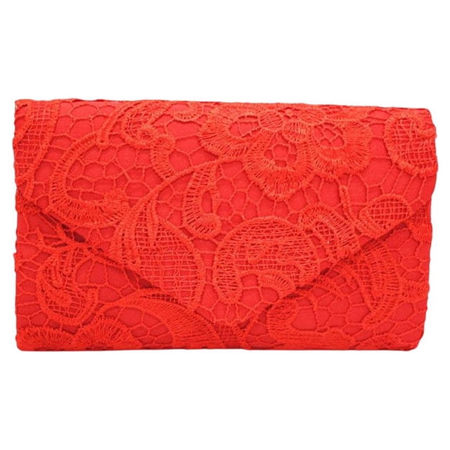 Women Shoulder Bag Portable Replacement Solid Ladies Envelope Color Stylish Fashionable Banquet Rectangular Girls Envelope Pouch Clutches Red