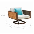 thumbnail image 2 of Higold - York 1 Piece St Lucia Swivel Rocker Club Chair, Contemporary Outdoor Furniture, Assemble with Grade A Teak Coffee Textilene, 2 of 5