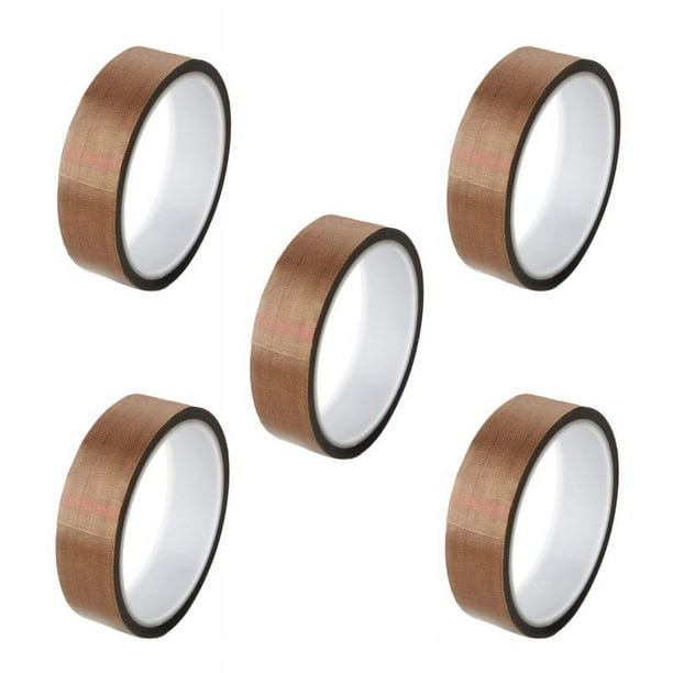 5X Cinta de PTFE / Cinta de Ptfe para Máquina Selladora Al Vacío, Selladores Manuales Y de Impulso (1 Pulgada x 33 Pies)