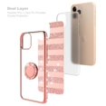 thumbnail image 6 of Apple iPhone 11 Pro Max 6.5inch Case Glitter Cute Ring Kickstand Pink Clear Shock Proof Protective Phone Case - Rose Gold Stripe, 6 of 6