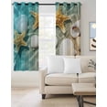 thumbnail image 2 of Ocean Shell Kitchen Curtains Beach Starfish Sea Water Sand Shore Cafe Short Curtains for Bathroom Blackout Window Curtain Grommet Small Window Treatment Drapes for Bedroom Living Room 27.5"x39"x2, 2 of 9